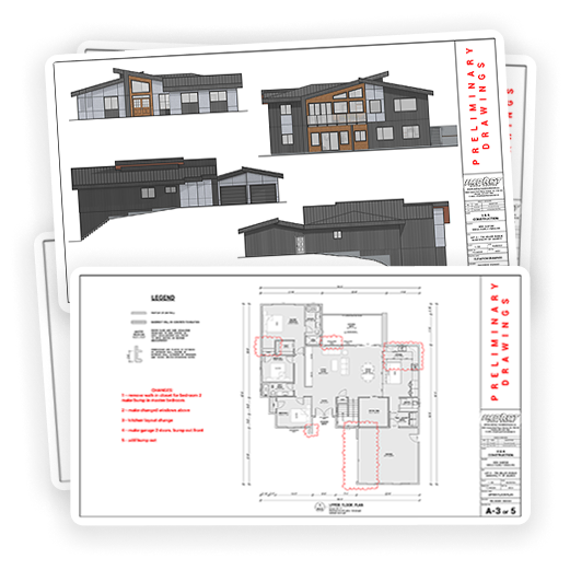 Example of design development drawings