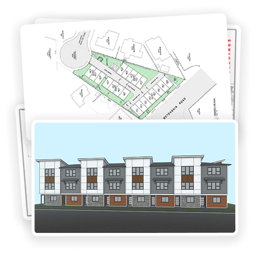 Example of multi-unit development drawing set