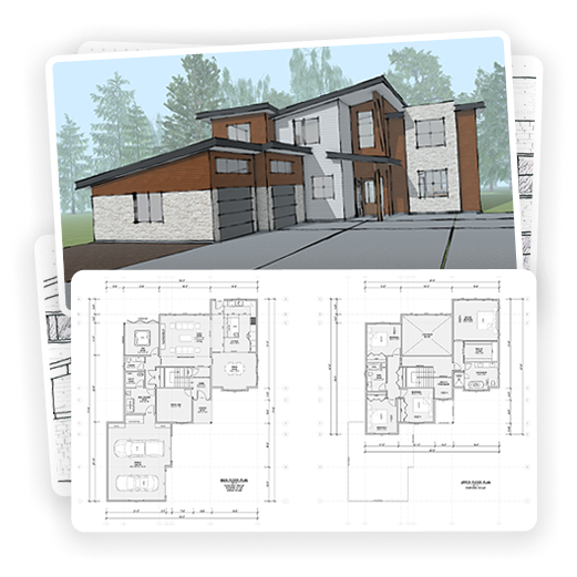 Example of schematic design for new custom homes